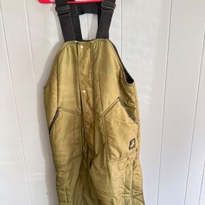 RefrigiWear Iron-Tuff Insulated Bib Overalls Mens M -50F Freezer Sage Green